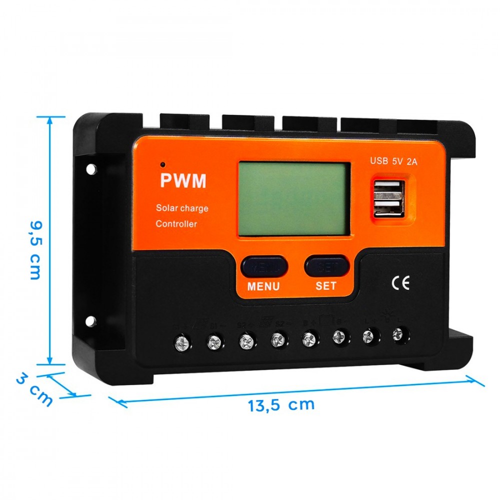 Controlador de carga solar PWM Q-KZ030...