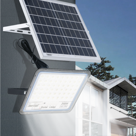 Faro LED Panel Solar Lámpara 200W 512071 Crepúsculo con Mando a Distancia IP66