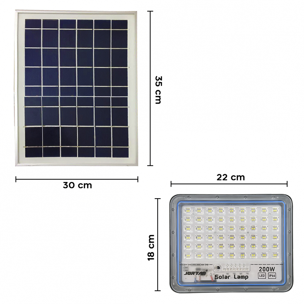 Faro LED Panel Solar Lámpara 200W 512071...
