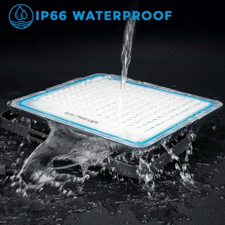 Faro LED Panel Solar Lámpara 400W 79400 Crepúsculo con Mando a Distancia IP66