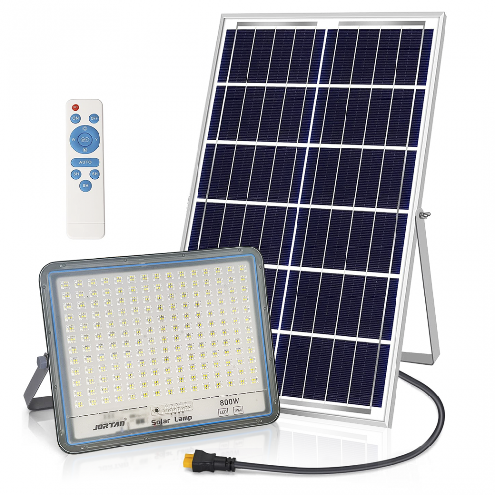 Faro LED Panel Solar Lámpara 800W 540074 Crepúsculo con Mando a distancia IP66