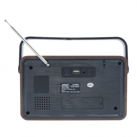 Radio FM Retro Inalámbrico Q-FM01 Altavoz portátil MP3 Bluetooth USB AUX TF