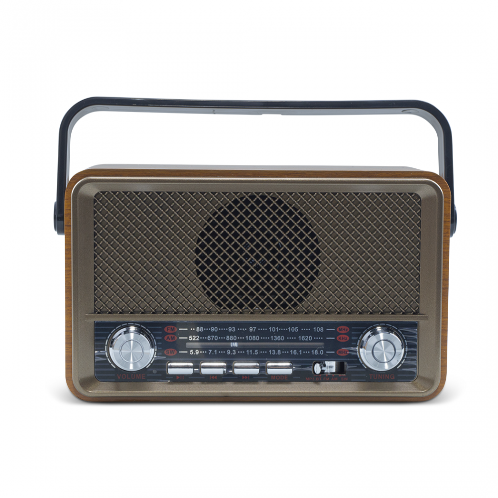 Radio FM retro inalámbrico Q-SY500 Altavoz portátil MP3 Bluetooth USB AUX TF