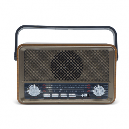 Radio FM retro inalámbrico Q-SY500 Altavoz portátil MP3 Bluetooth USB AUX TF