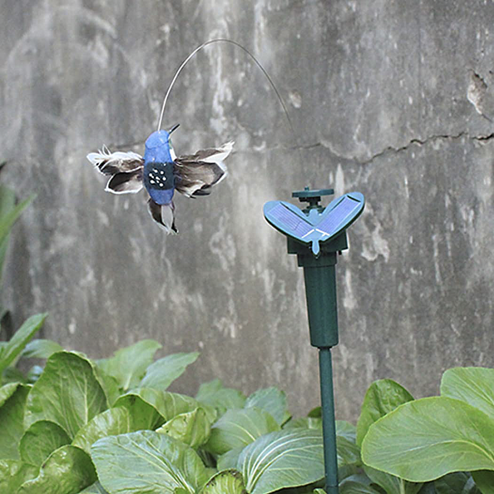 Colibrí eléctrico con panel solar adorno para...