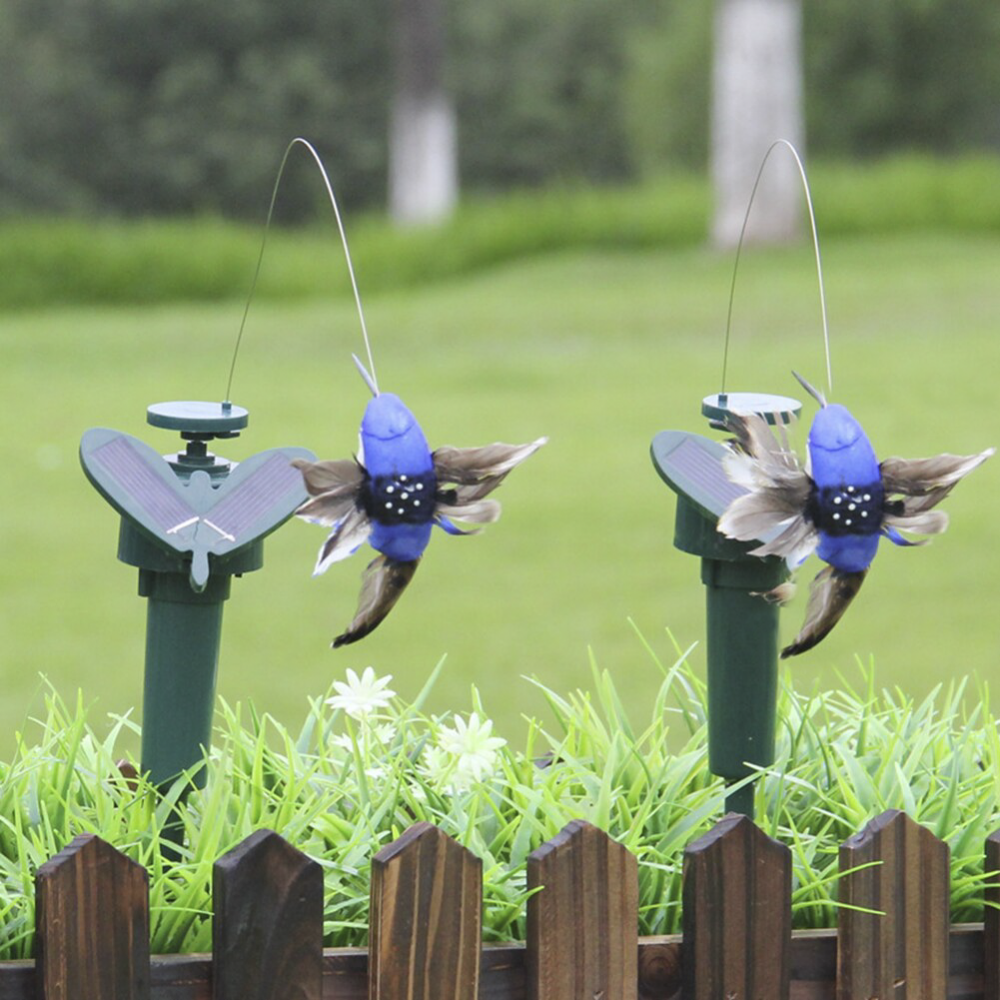 Colibrí eléctrico con panel solar adorno para...