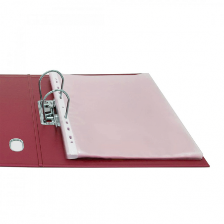 Pack 500 piezas sobres transparentes perforados brillantes universal 22x30cm