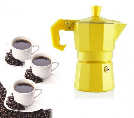 Cafetera italiana para 3 tazas de café COLORS FUN - WELKHOME 