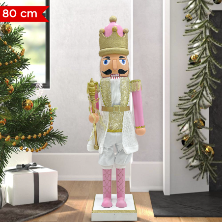 Soldado Cascanueces 392070 Soldado De Juguete Rosa 80Hcm Adornos Navideños