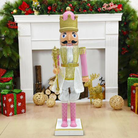 Soldado Cascanueces 392070 Soldado De Juguete Rosa 80Hcm Adornos Navideños