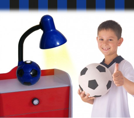 Lámpara de escritorio infantil para niño y niña con motivo de PELOTA DE FÚTBOL - Decoración del hogar
