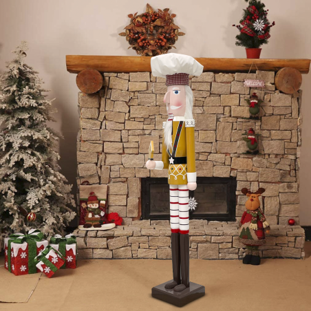 Cascanueces Soldado Chef 90cm 433046 Adornos Navideños con casita