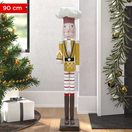 Cascanueces Soldado Chef 90cm 433046 Adornos Navideños con casita