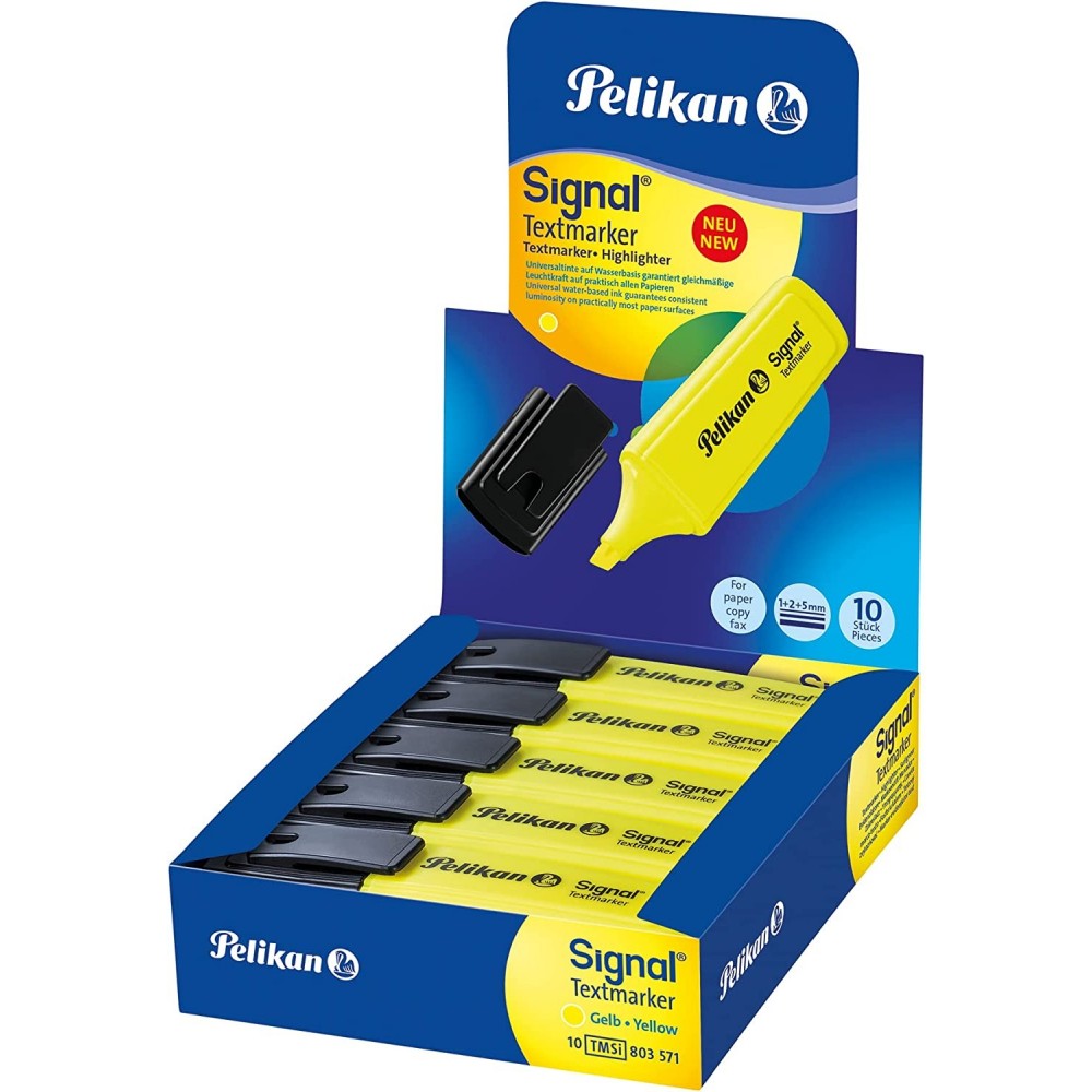 Pack 10 piezas de subrayadores con tapa de clip Signal Pelikan Highlighter Value