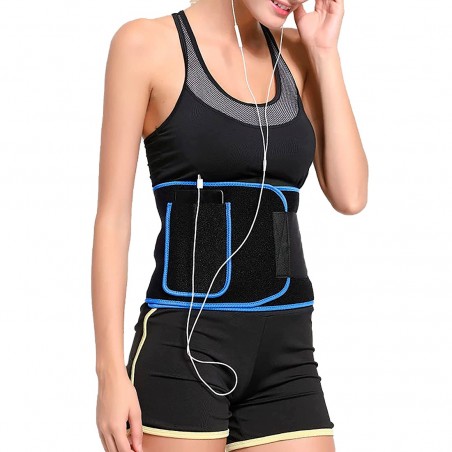 Banda abdominal adelgazante ajustable para quemar grasa bolsillo para teléfono