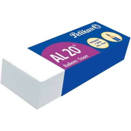 Pack de 20 Piezas de goma para borrar Blanca PELIKAN AL 20 para lápices