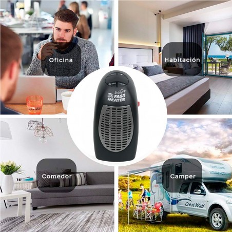 Mini calentador eléctrico inalámbrico portátil de 400 W de bajo consumo