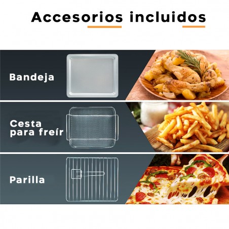 Freidora de Aire 28 litros Capacidad JCFA-M23AFLD Mini horno sin aceite 20000W