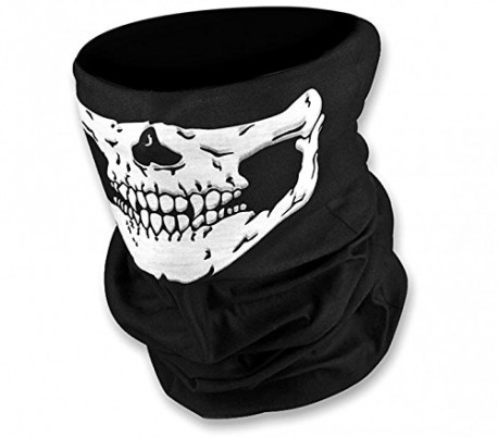 Braga - Bufanda con estampado de calavera mod. TESCHIO - Óptimo aislamiento térmico del frío