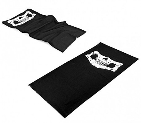 Braga - Bufanda con estampado de calavera mod. TESCHIO - Óptimo aislamiento térmico del frío