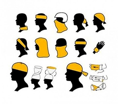 Braga - Bufanda con estampado de calavera mod. TESCHIO - Óptimo aislamiento térmico del frío