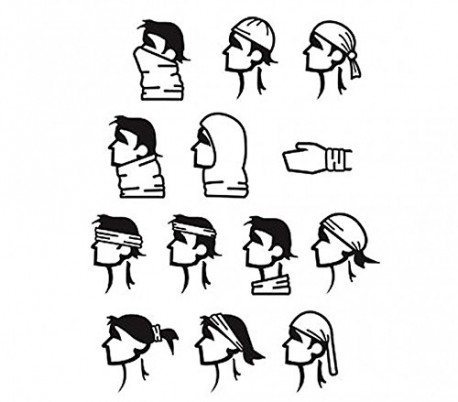 Braga - Bufanda con estampado de calavera mod. TESCHIO - Óptimo aislamiento térmico del frío