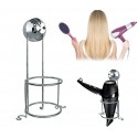 Soporte para secador de pelo posición vertical de acero con ventosa 2746G