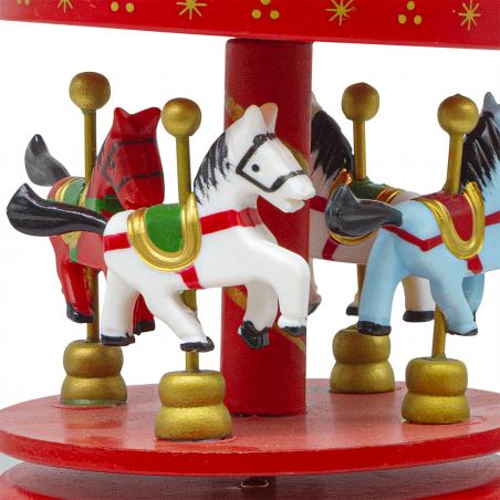 Carillón móvil navideño madera 433049 adorno con movimiento con cuerda musical