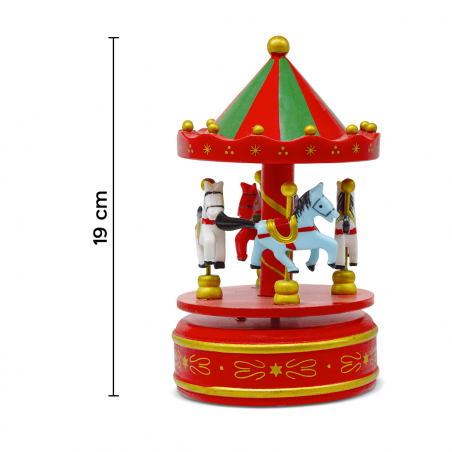 Carillón móvil navideño madera 433049 adorno con movimiento con cuerda musical
