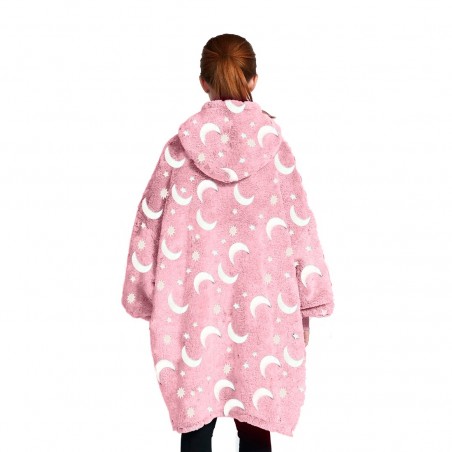 Capa polar para niños con capucha y mangas Estrellas y Luna fluorescentes