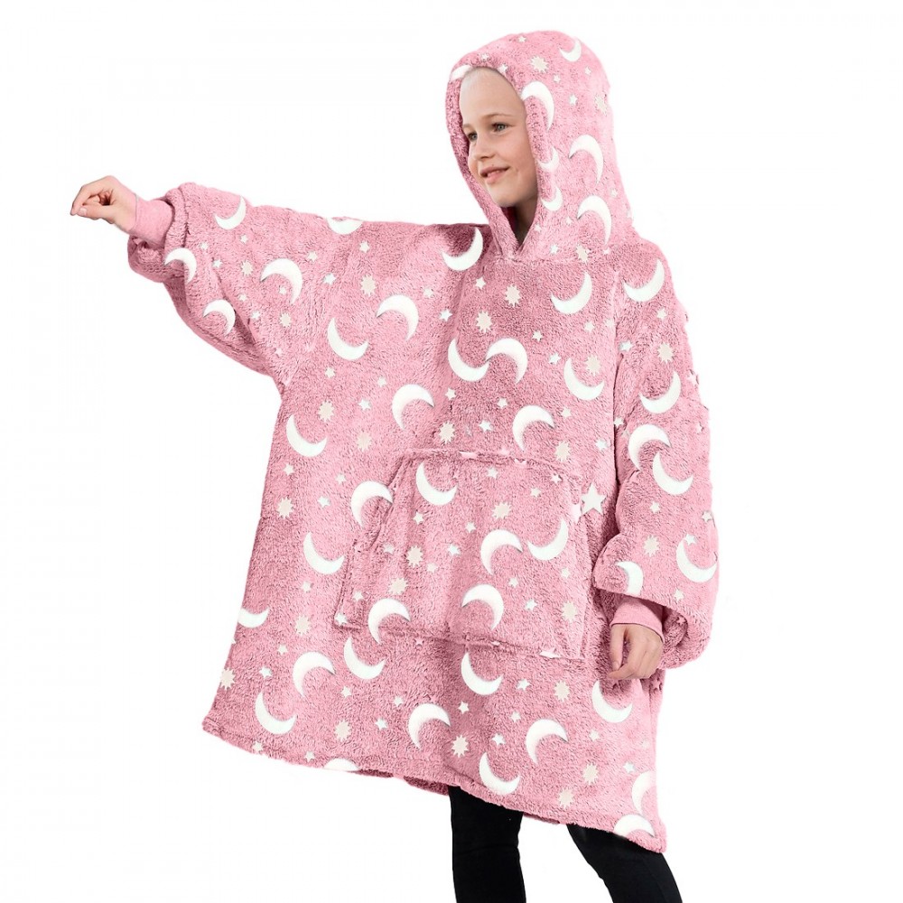 Capa polar para niños con capucha y mangas...