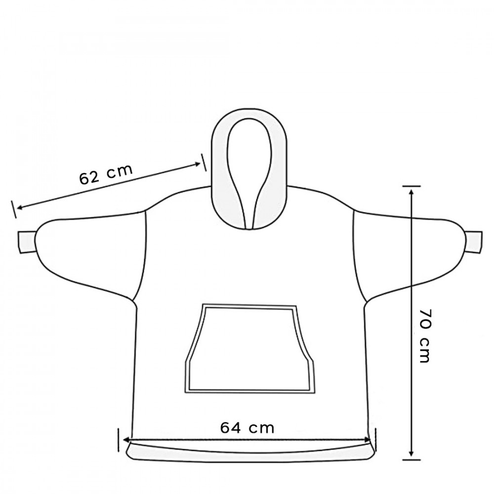 Capa polar para niños con capucha y mangas...
