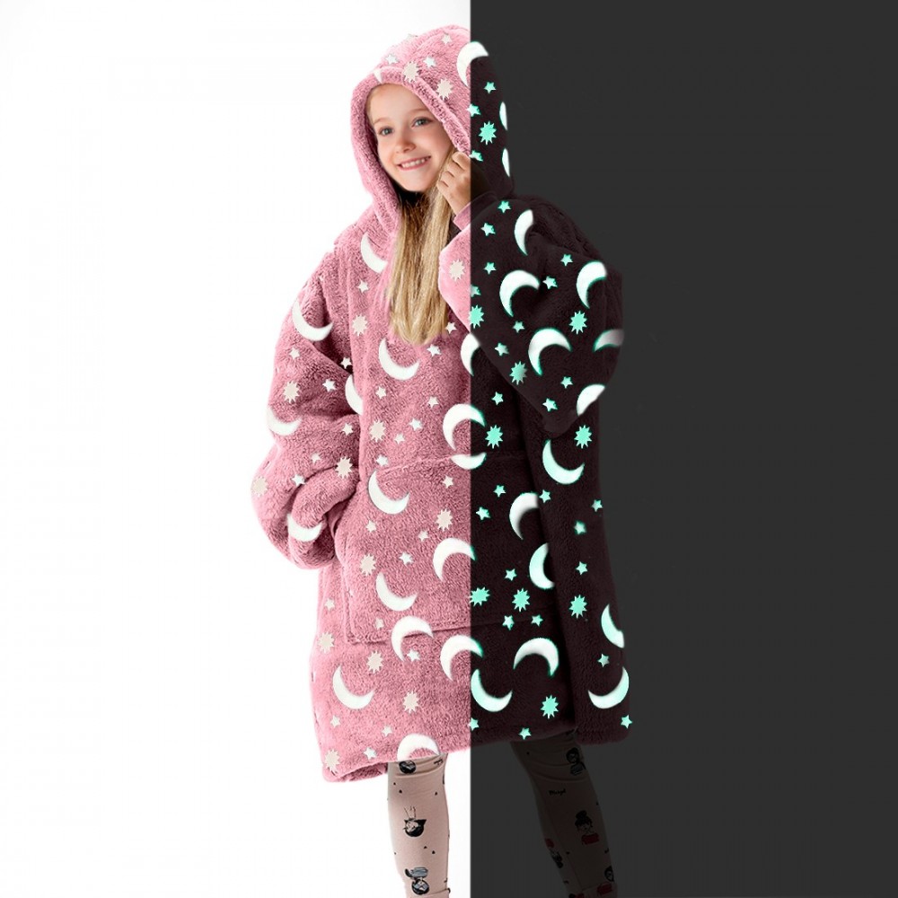 Capa polar para niños con capucha y mangas...