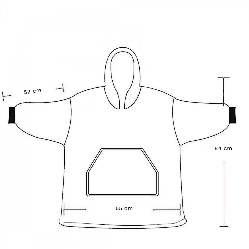 Capa de forro polar con mangas Oversize con...