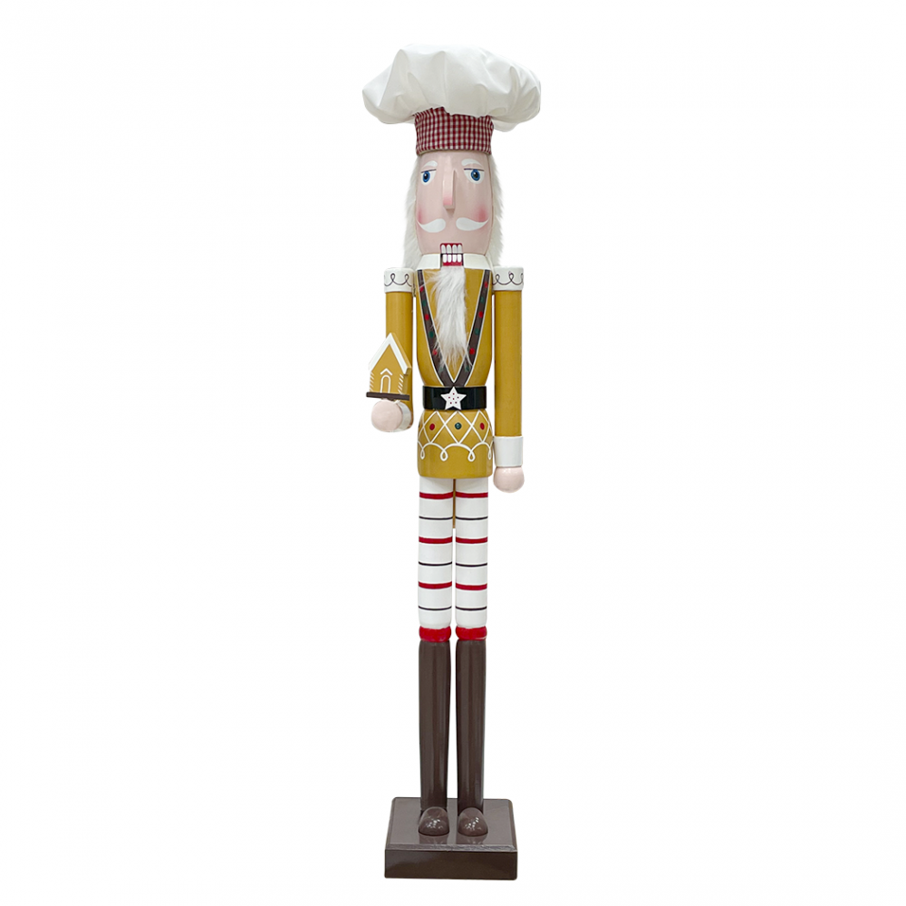 Soldado Chef Cascanueces 120cm 433059 Adornos Navideños con Casita