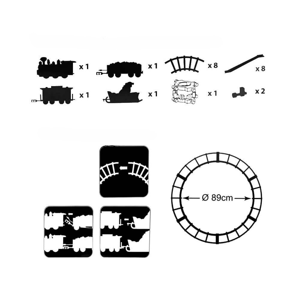 258051 Tren de Navidad para centro de árbol...