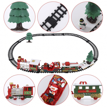258051 Tren de Navidad para centro de árbol Diámetro 88 cm 31pzs Decoración