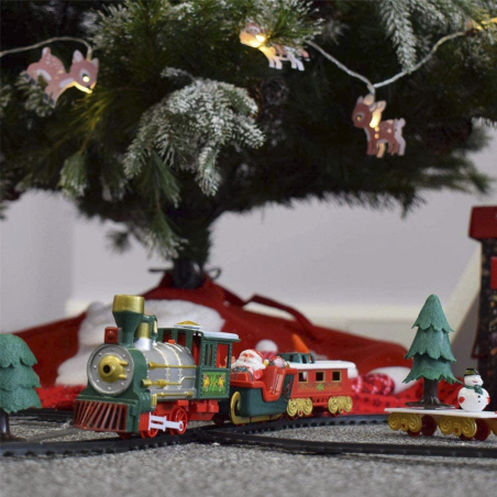 258051 Tren de Navidad para centro de árbol Diámetro 88 cm 31pzs Decoración