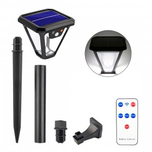 Lámpara de jardín y pared recarga luz solar luz fría con... 2