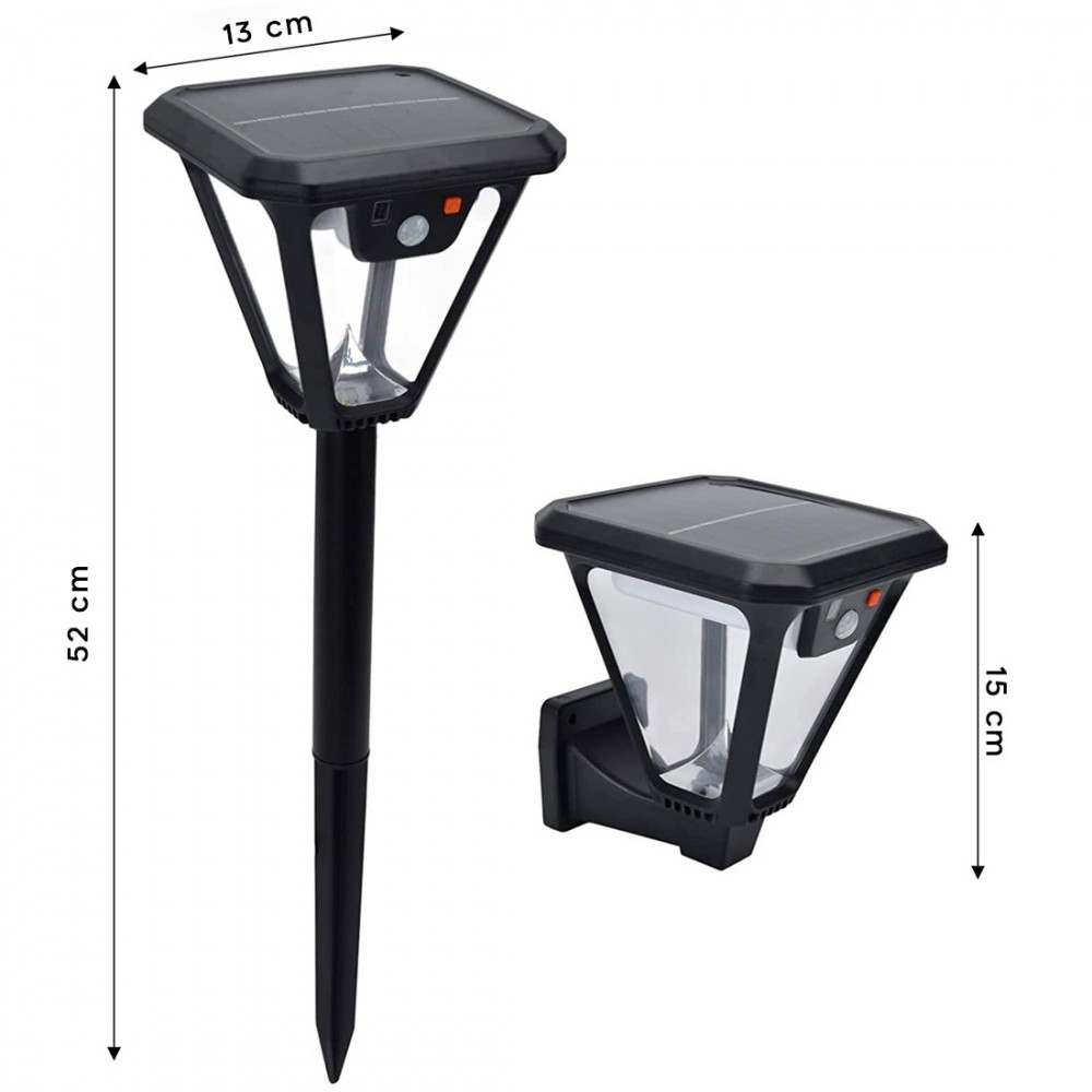 Lámpara de jardín y pared recarga luz solar luz...