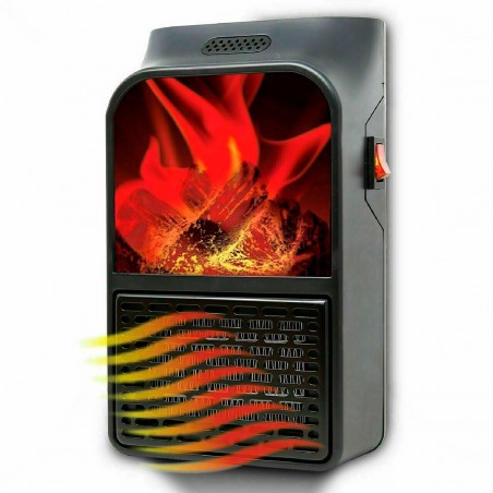 Mini estufa eléctrica portátil 1000W Chimenea falsa pantalla y temporizador
