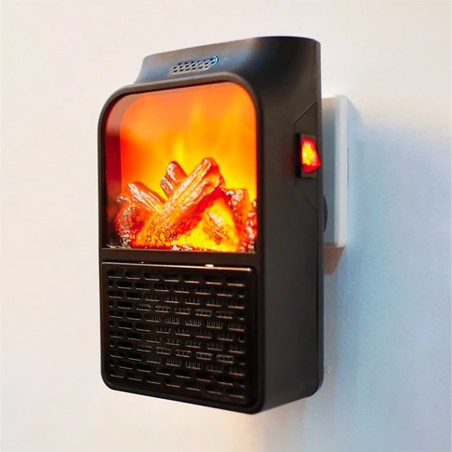 Mini estufa eléctrica portátil 1000W Chimenea falsa pantalla y temporizador