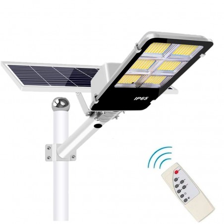 Farola con panel solar 300W lámpara LED exterior IP65 de luz blanca