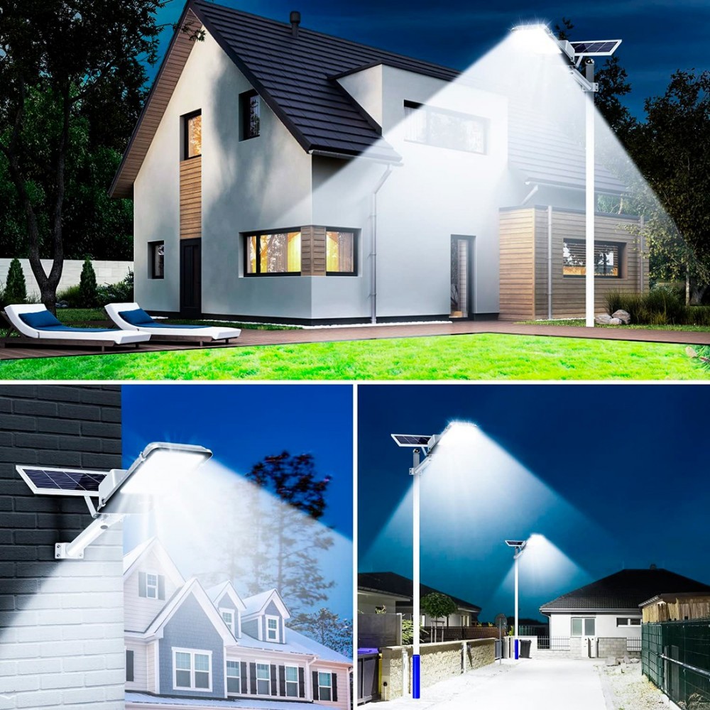 Farola con panel solar 300W lámpara LED...