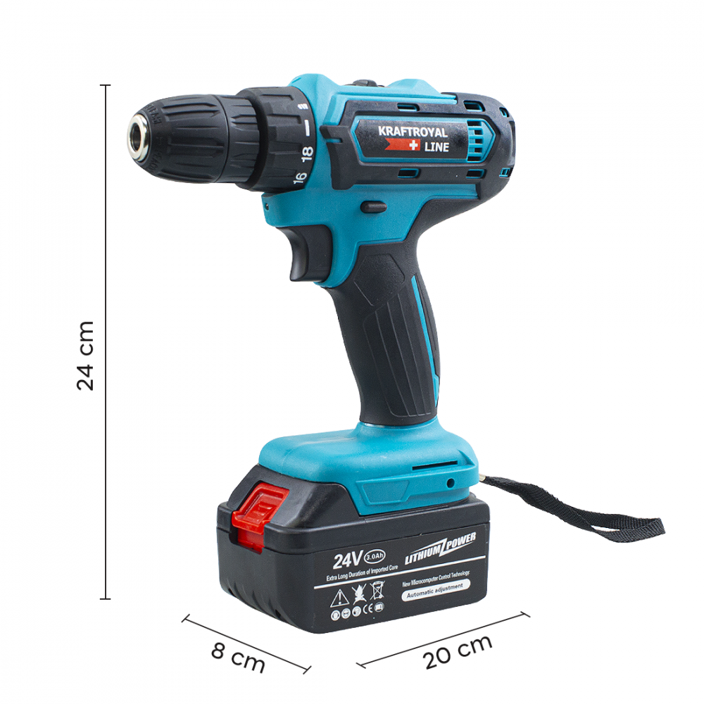 Kit 3pcs KRAFTROYAL Taladro Destornillador...