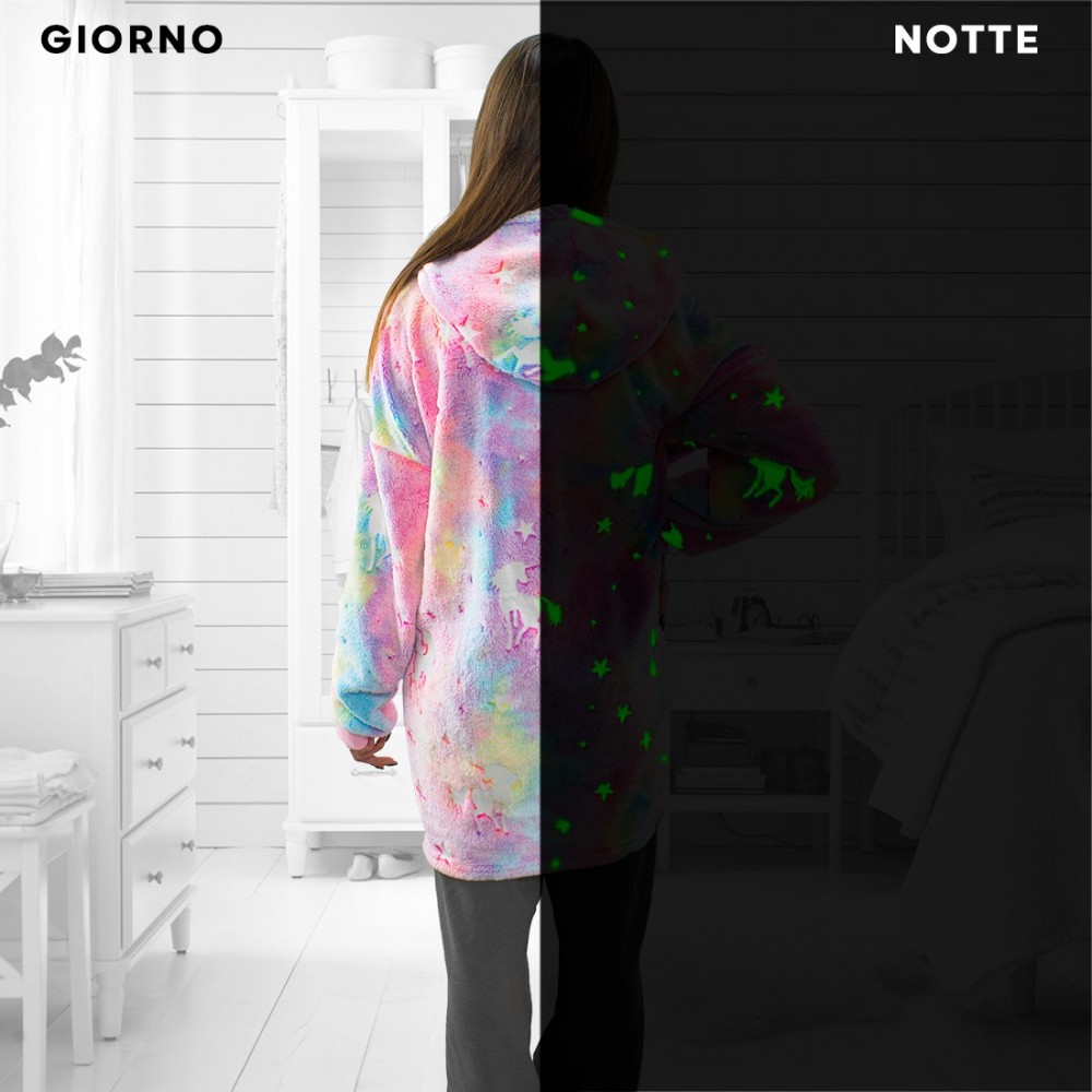 Capa polar con mangas Oversize multicolor...