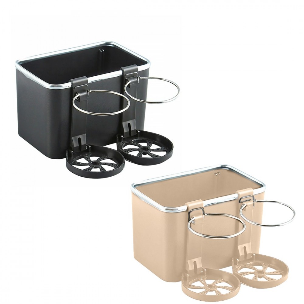 Organizador coche multifuncional para bebidas o almacenamiento de teléfono Negro