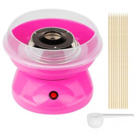 Máquina eléctrica de algodón de azúcar y caramelo 500W Pink Cotton Candy