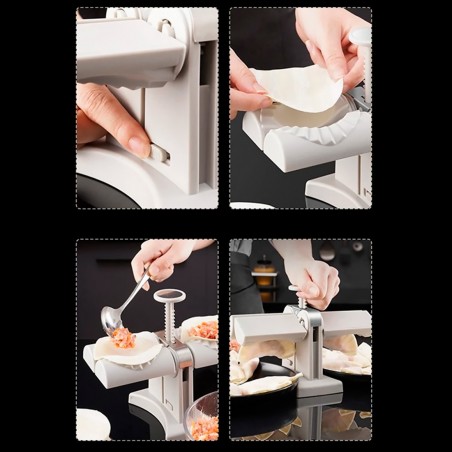 Molde máquina automática extremos dobles uso doméstico bolas de masa raviolis