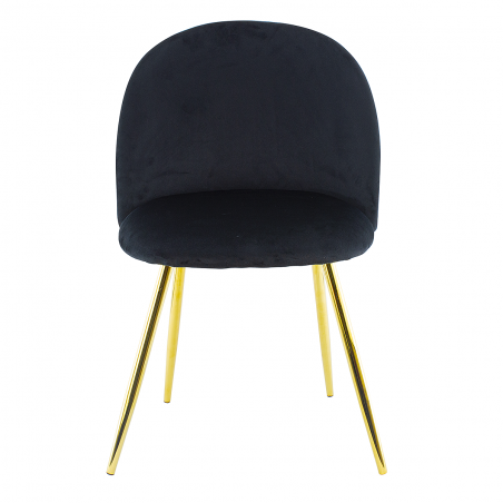 Pack 2 sillas salón SHELBY 50x45x80Hcm sillón vintage Terciopelo y patas doradas